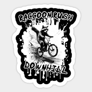 Raccoon Rush Downhill Sticker